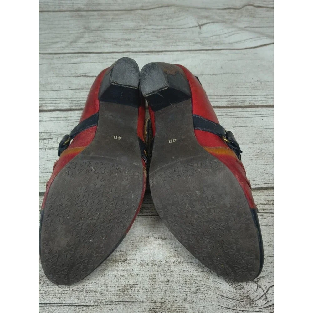 L'Artiste Spring Step Colorful Pumps Boho Chic Wonderous Size 40